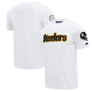 Men's Pro Standard White Pittsburgh Steelers Classic Chenille T-Shirt