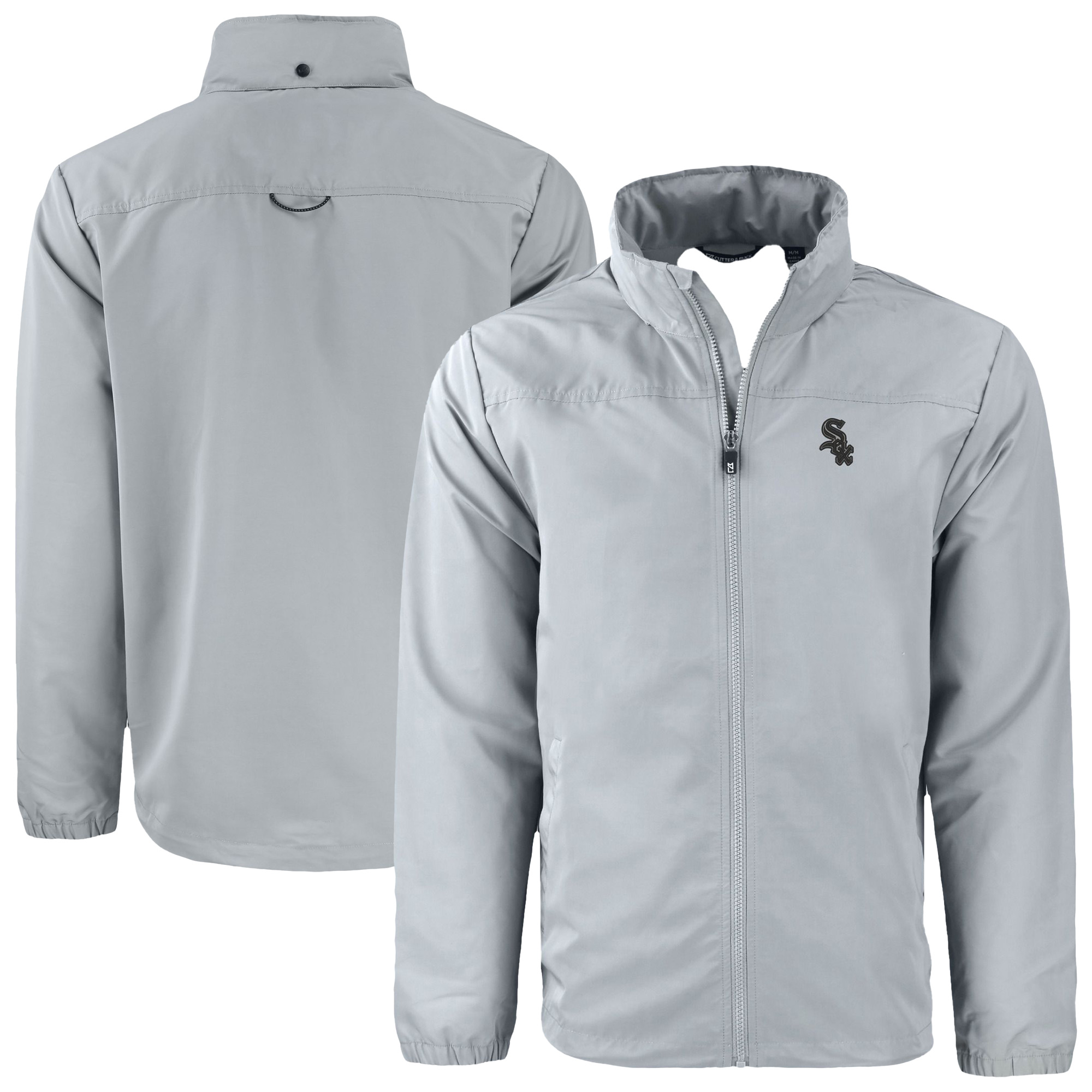 Men's Cutter & Buck Gray Chicago White Sox Charter Eco Recycled Full-Zip Hoodie Jacket - Image 2