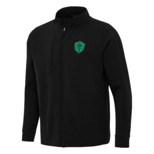 Men's Antigua Black Seattle Sounders FC Regard Full-Zip Jacket