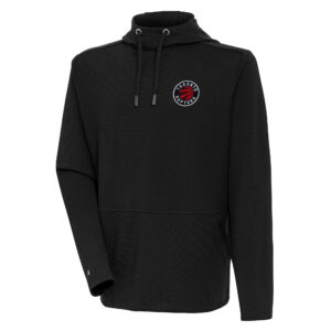 Men's Antigua Black Toronto Raptors Pure Honeycomb Pullover Hoodie