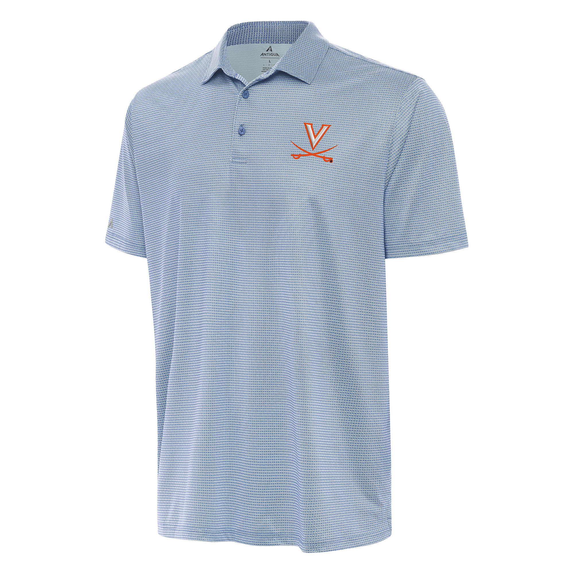 Men's Antigua Aqua/White Virginia Cavaliers Rings Polo