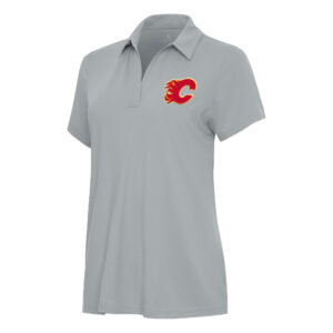Women's Antigua White Los Angeles Angels Logo Legacy Pique Polo
