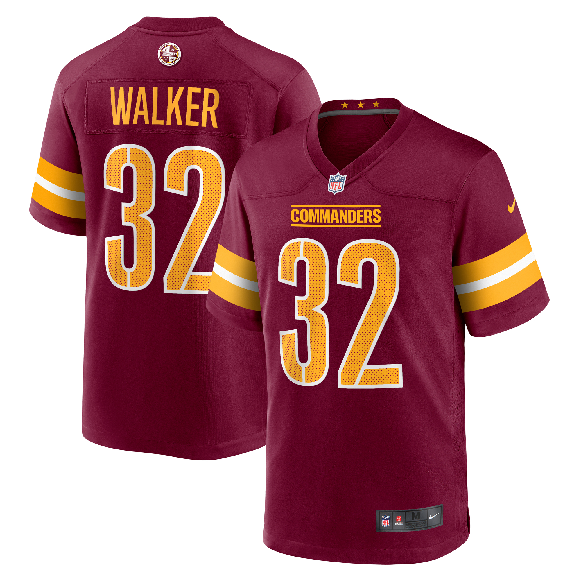Men's Nike Mykal Walker Burgundy Washington Commanders Game Jersey
