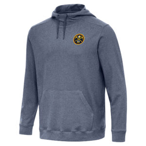 Men's Antigua Heather Navy Denver Nuggets Cloud Pullover Hoodie