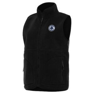 Women's Antigua  Black LA Clippers Nostalgic Full-Zip Vest