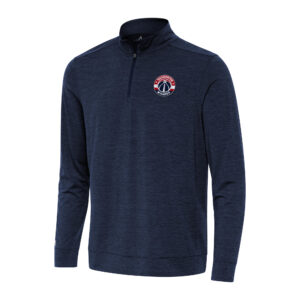 Men's Antigua Heather Navy Washington Wizards Bright Quarter-Zip Top