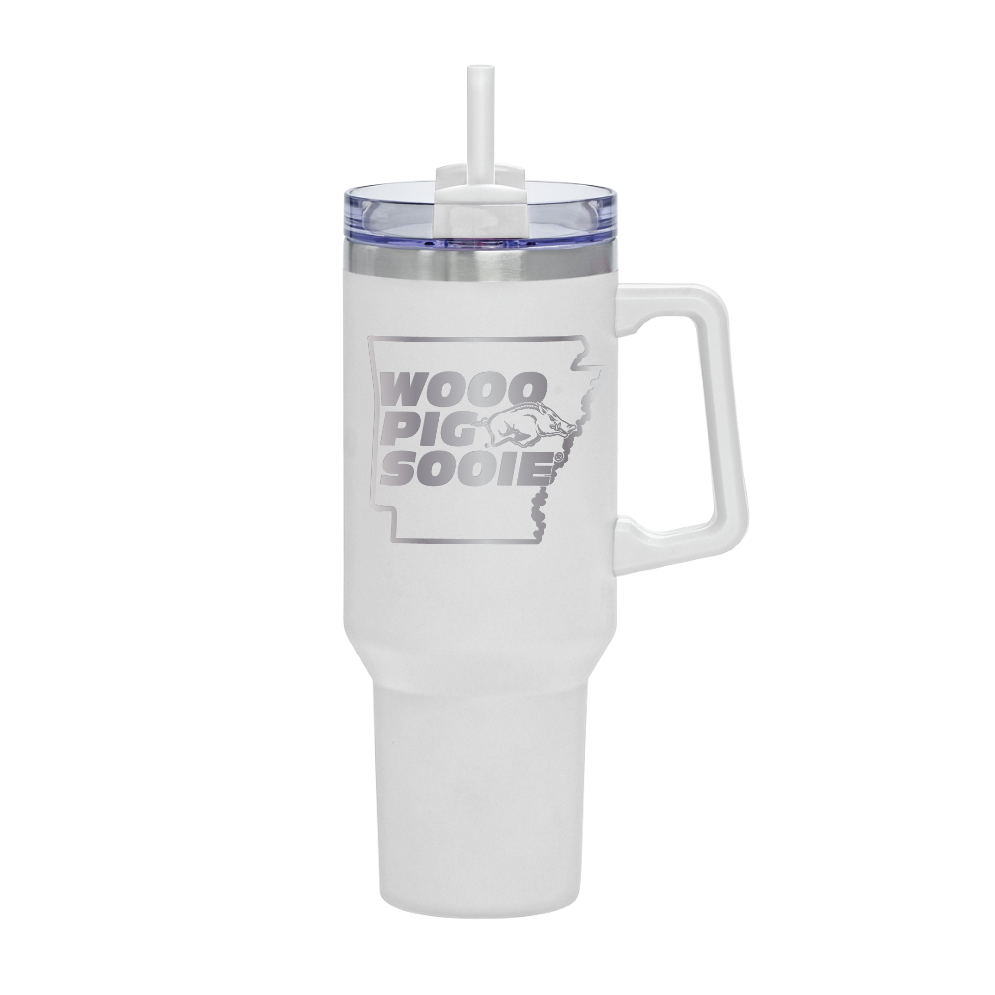 White Arkansas Razorbacks 40oz. Rocky My State Tumbler