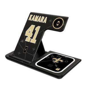 Keyscaper Alvin Kamara New Orleans Saints Ready 3-in-1 Charging Station