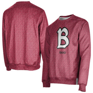 Men's ProSphere Red Benedictine Eagles Band 1.0 Crew Neck Pullover Sweatshirt