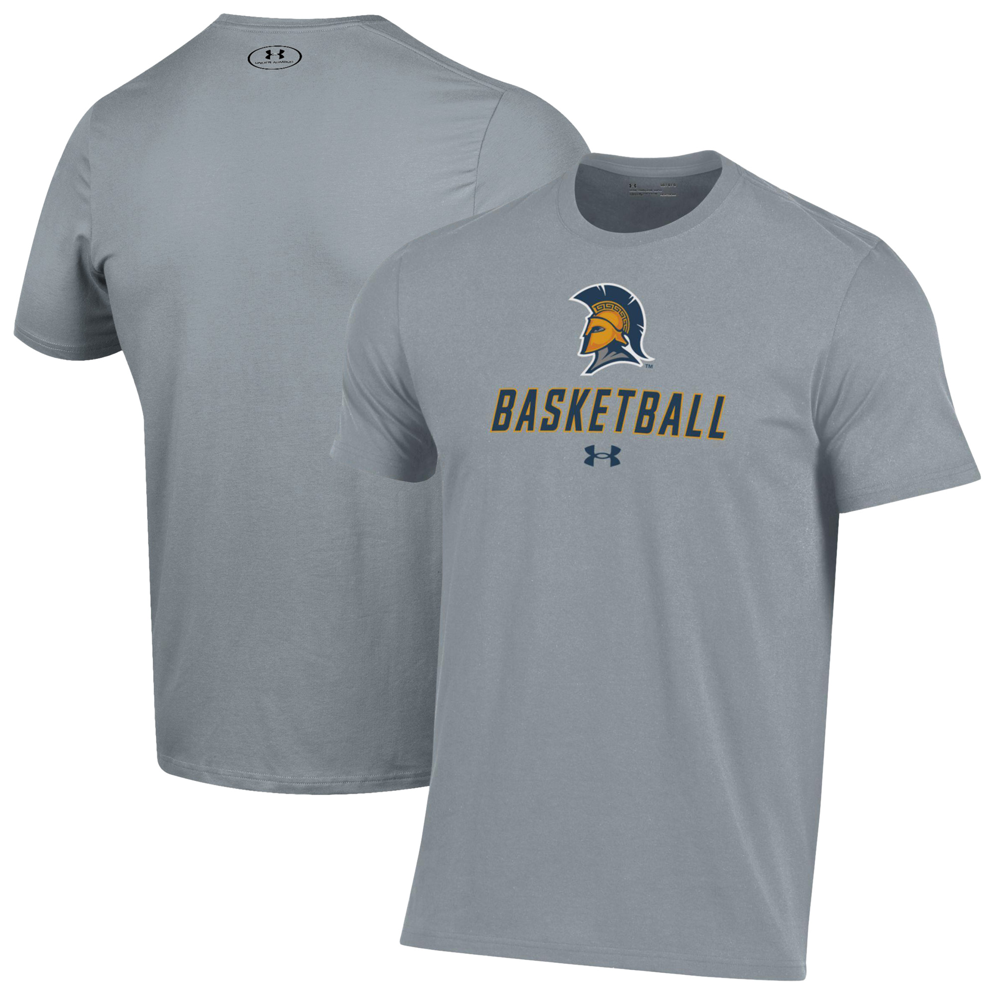 Men's Under Armour Gray UNCG Spartans Basketball Performance T-Shirt