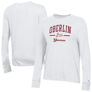 Women's Champion  White Oberlin Yeomen Core Long Sleeve T-Shirt