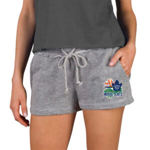 Women's Concepts Sport  Gray Toronto Maple Leafs Mainstream Terry Shorts