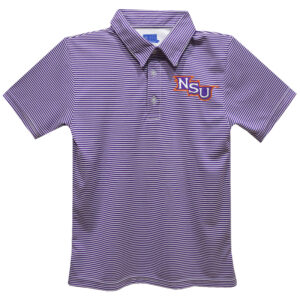 Toddler Vive La Fete Purple Northwestern State Demons Pencil Stripe Polo