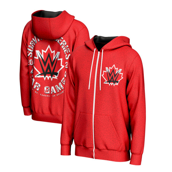 Youth ProSphere Red Survivor Series War Games 2024 Full-Zip Hoodie