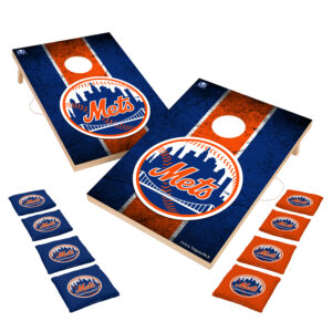 New York Mets 2' x 3' Solid Wood Cornhole Vintage Game Set