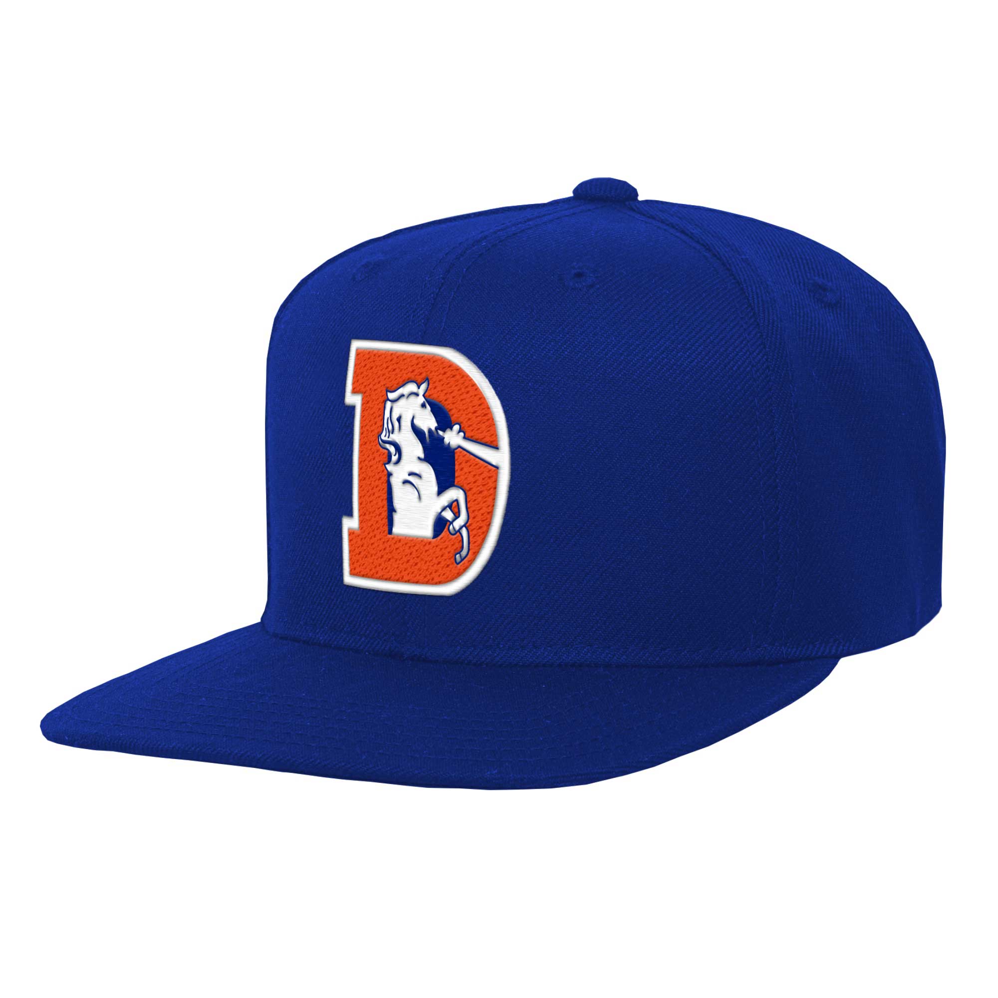 Youth Mitchell & Ness Royal Denver Broncos Gridiron Classics Ground Snapback Hat - Image 5