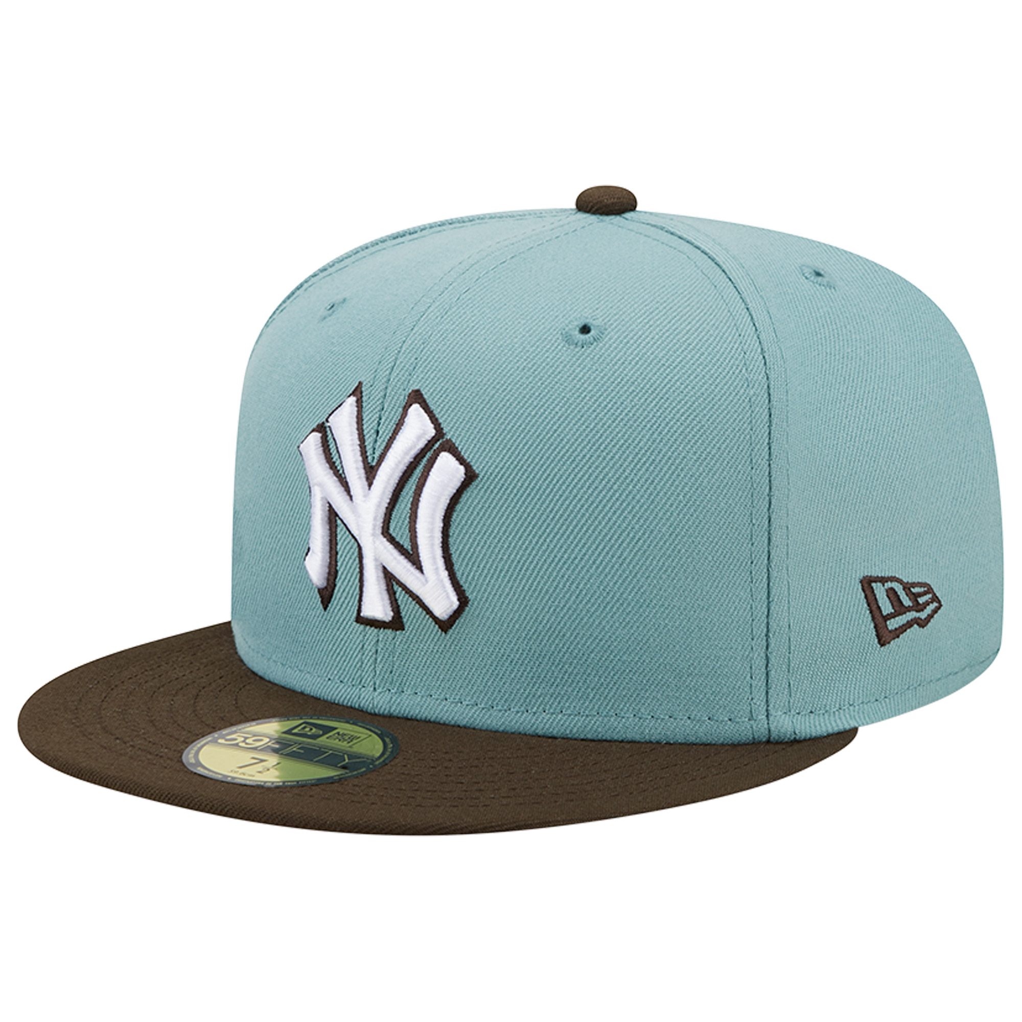 Men's New Era Light Blue/Brown New York Yankees 1999 World Series Beach Kiss 59FIFTY Fitted Hat - Image 7