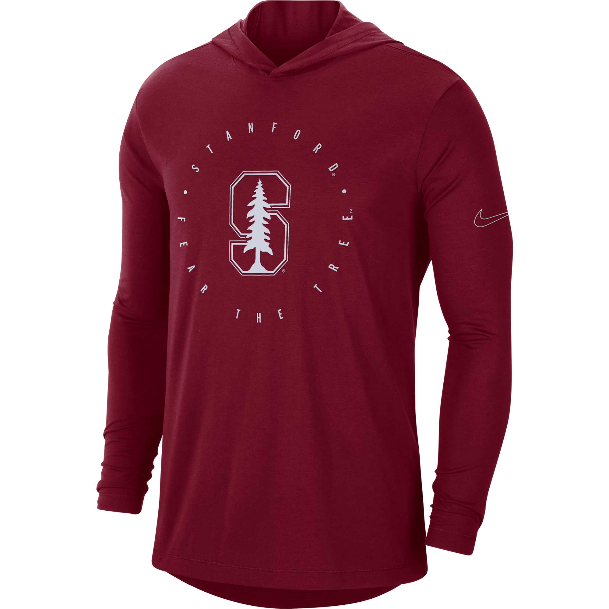 Men's Nike Cardinal Stanford Cardinal Campus Tri-Blend Performance Long Sleeve Hooded T-Shirt - Image 9