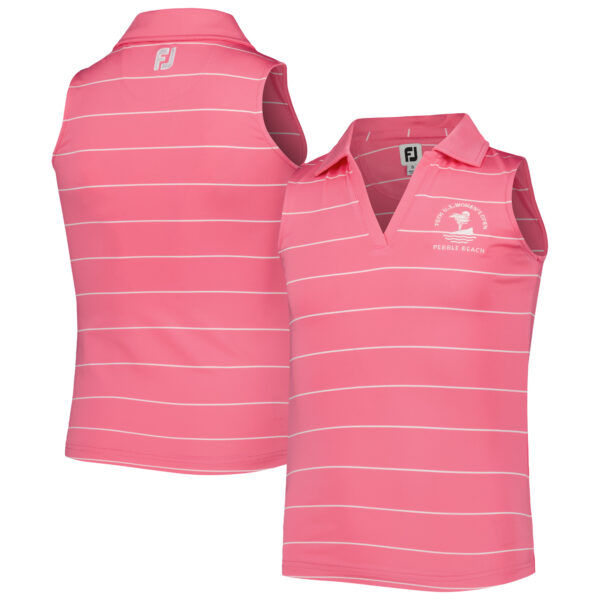 Girls Youth 2023 U.S. Women's Open FootJoy Pink Sleeveless V-Neck Shirt