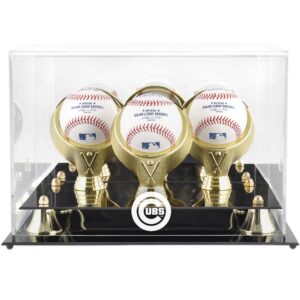 Chicago Cubs Golden Classic Three Baseball Logo Display Case