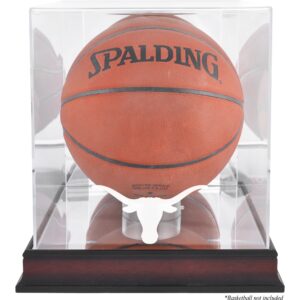 Texas Longhorns Mahogany Antique Finish Basketball Display Case with Mirror Back