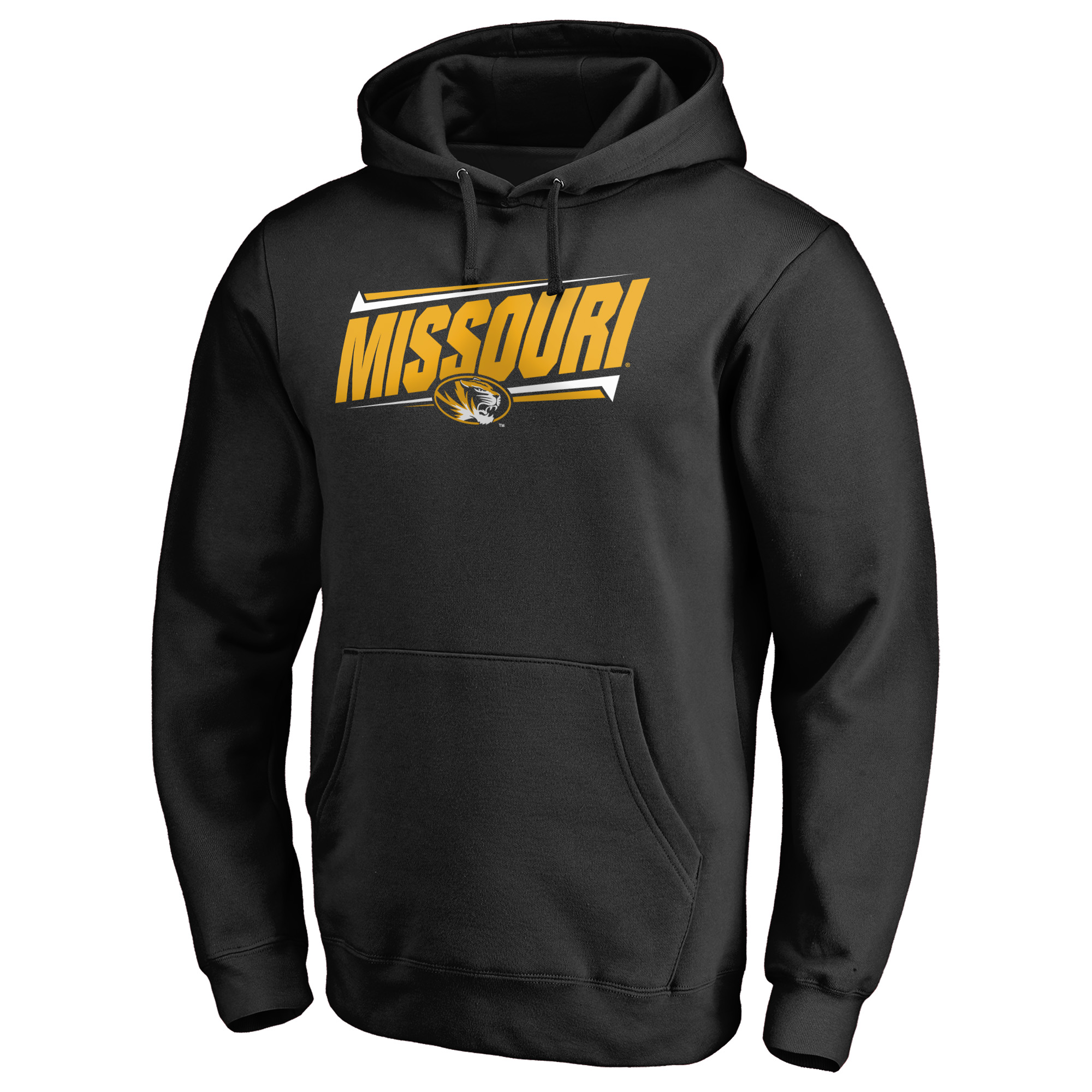 Men's Black Missouri Tigers Double Bar Pullover Hoodie