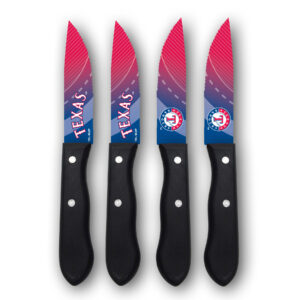 Woodrow Texas Rangers 4-Piece Stainless Steel Steak Knife Set