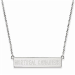Women's Montreal Canadiens Sterling Silver Small Bar Necklace