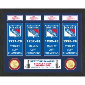 Highland Mint New York Rangers 15" x 12" Stanley Cup Banner Collection Photo Mint