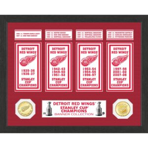 Highland Mint Detroit Red Wings 15" x 12" Stanley Cup Banner Collection Photo Mint
