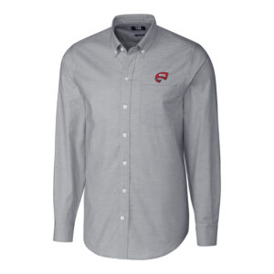 Men's Cutter & Buck Charcoal Western Kentucky Hilltoppers Stretch Oxford Big & Tall Long Sleeve Button-Down Shirt
