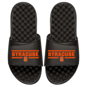 Youth ISlide Black Syracuse Orange Football Bar Logo Slide Sandals