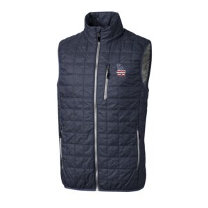 Men's Cutter & Buck Gray Los Angeles Dodgers Americana Rainier Full-Zip Vest
