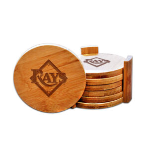 Tampa Bay Rays Bamboo Coaster Set