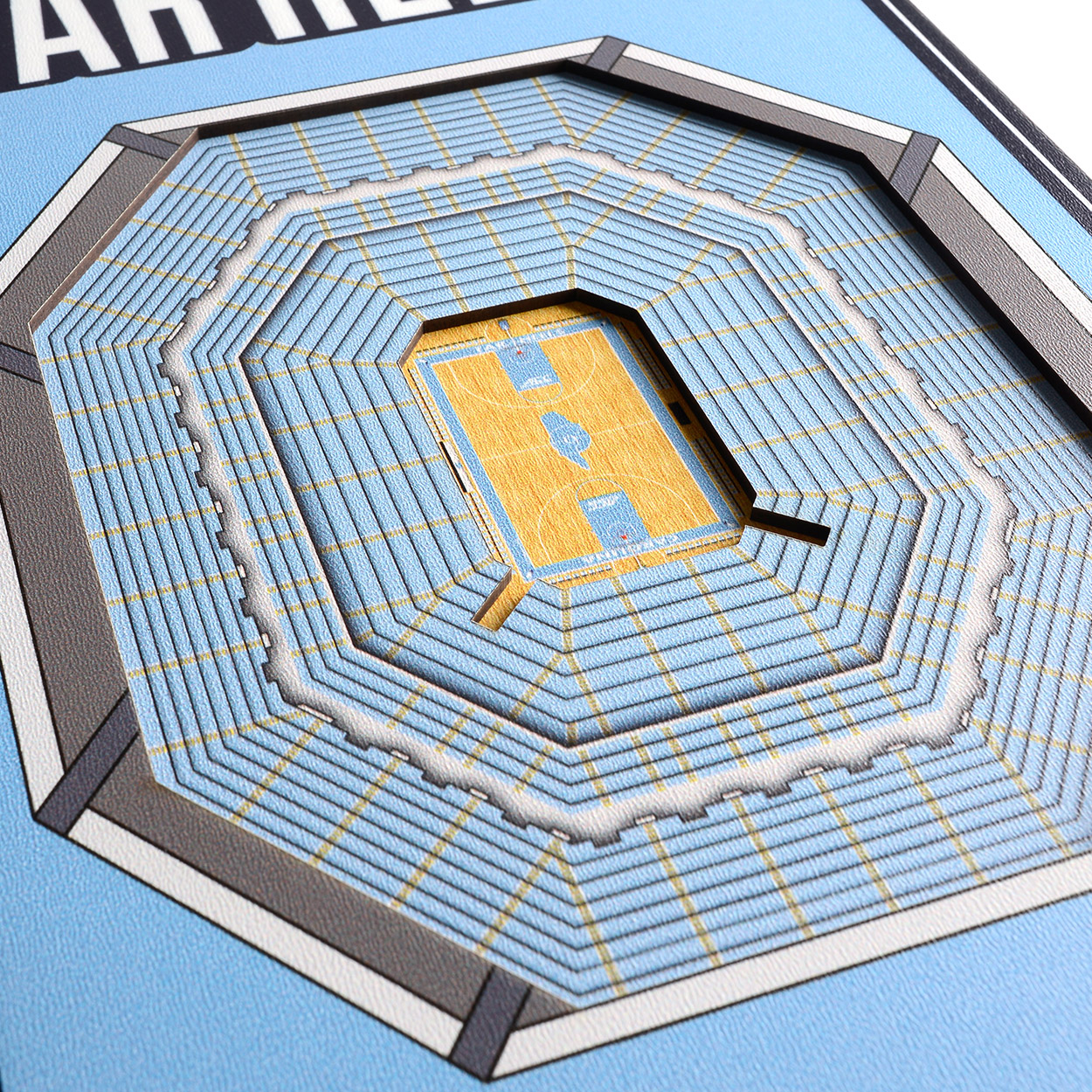 North Carolina Tar Heels 8'' x 32'' 3D StadiumView Banner - Image 6