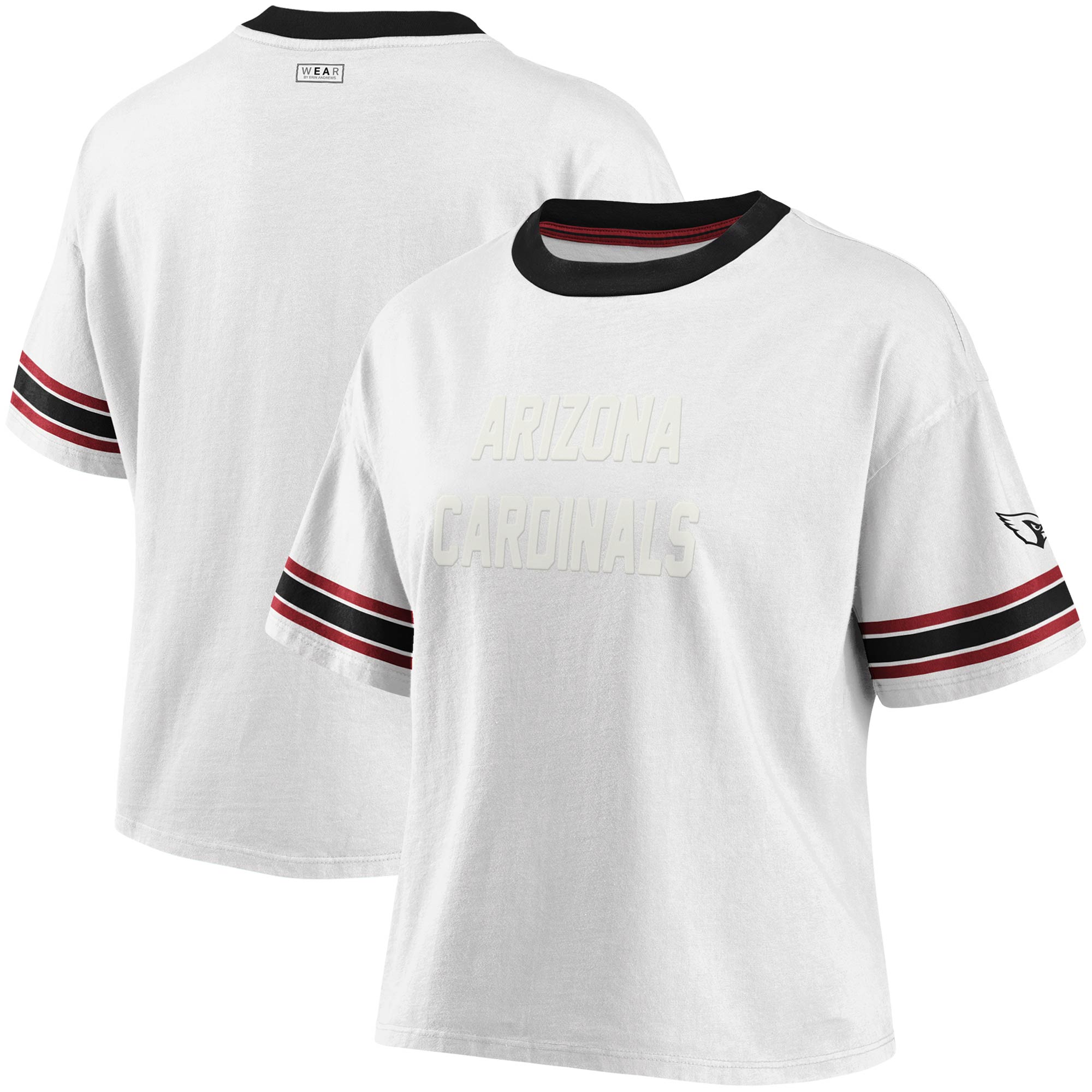 Women's WEAR By Erin Andrews White Arizona Cardinals Crop T-Shirt - Image 5