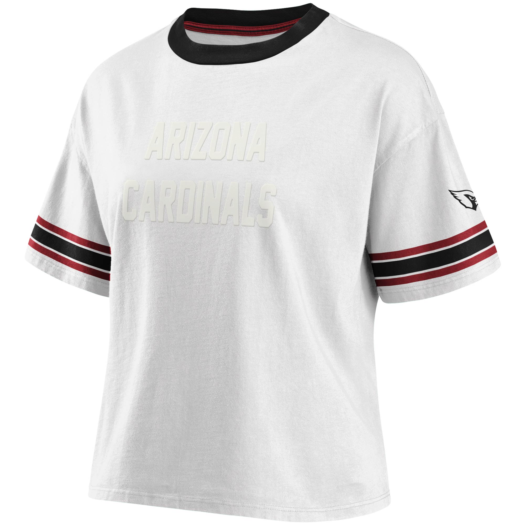 Women's WEAR By Erin Andrews White Arizona Cardinals Crop T-Shirt - Image 6