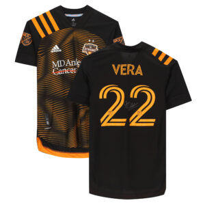 Matias Vera Houston Dynamo Autographed Match-Used #22 Black Jersey from the 2020 MLS Season