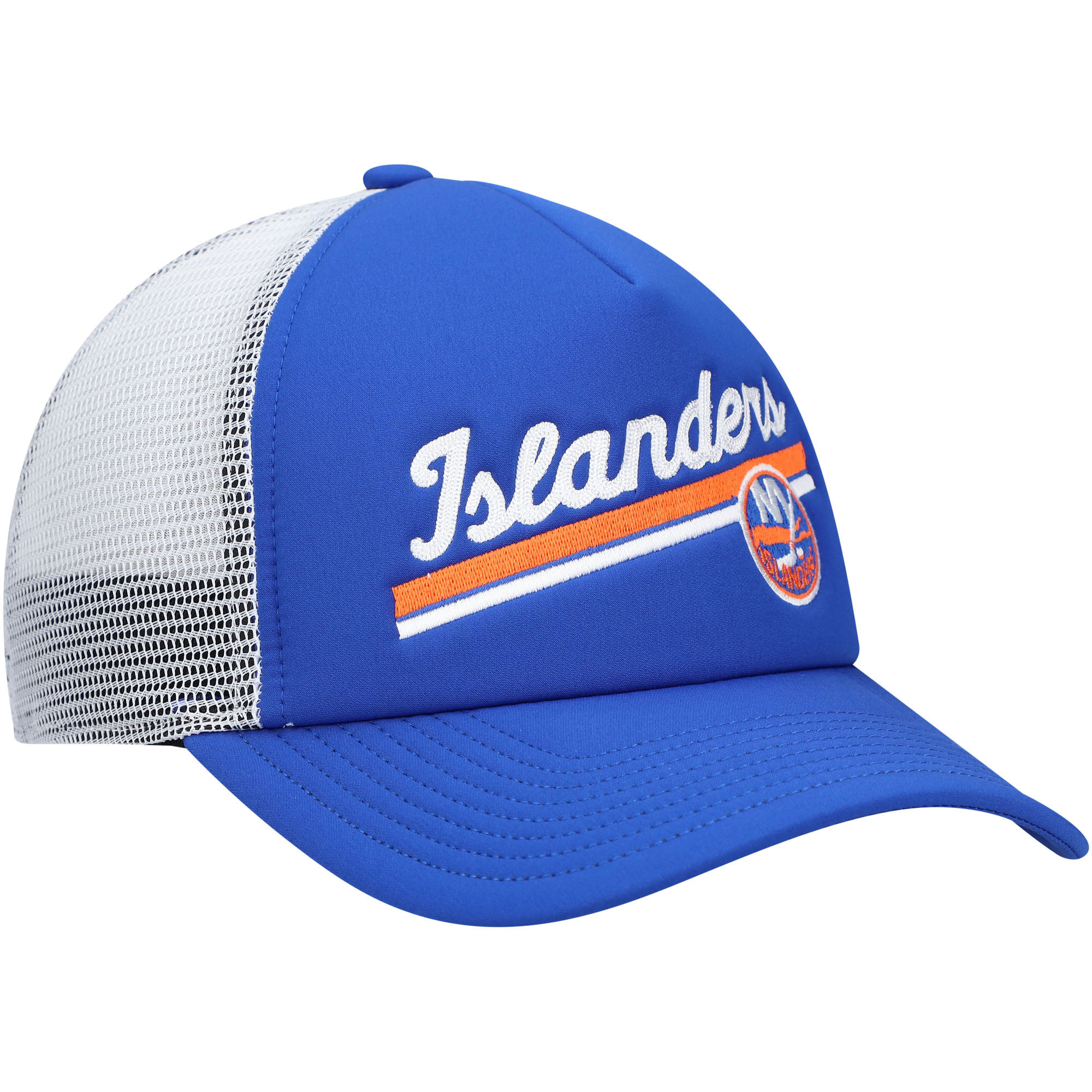 Women's adidas Royal/White New York Islanders Foam Trucker Snapback Hat - Image 8