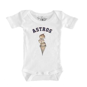 Infant Tiny Turnip White Houston Astros Triple Scoop Bodysuit
