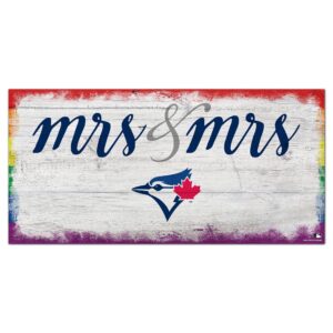 Toronto Blue Jays 6'' x 12'' Pride Mrs & Mrs Sign