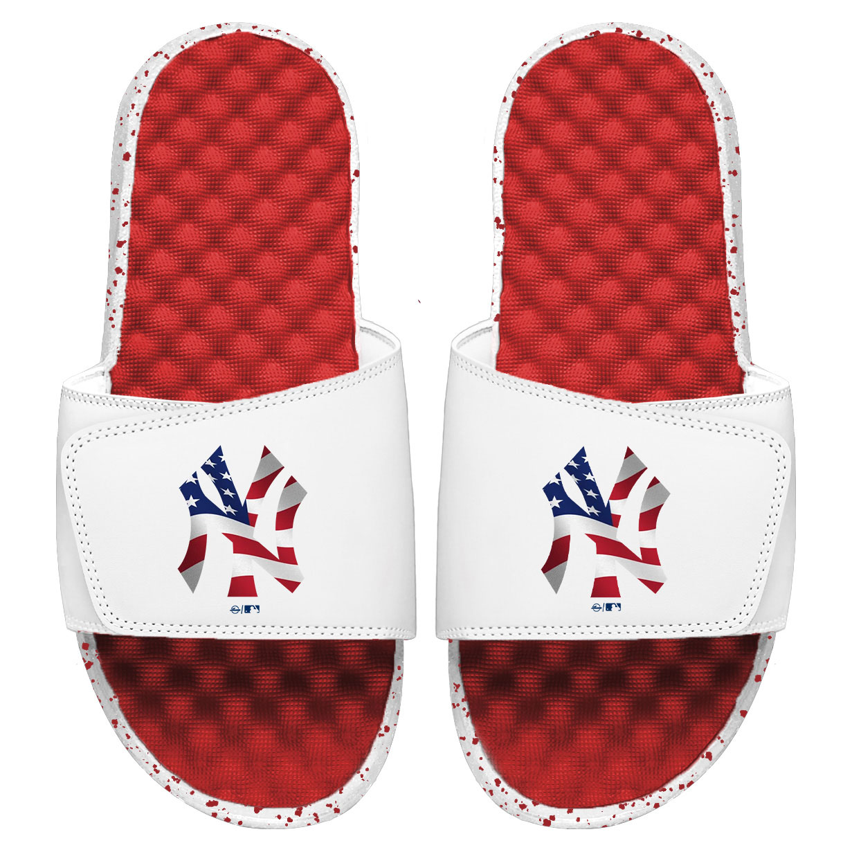 Men's ISlide White/Red New York Yankees Americana Slide Sandals