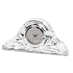 Silver Arizona Wildcats Crystal Clock