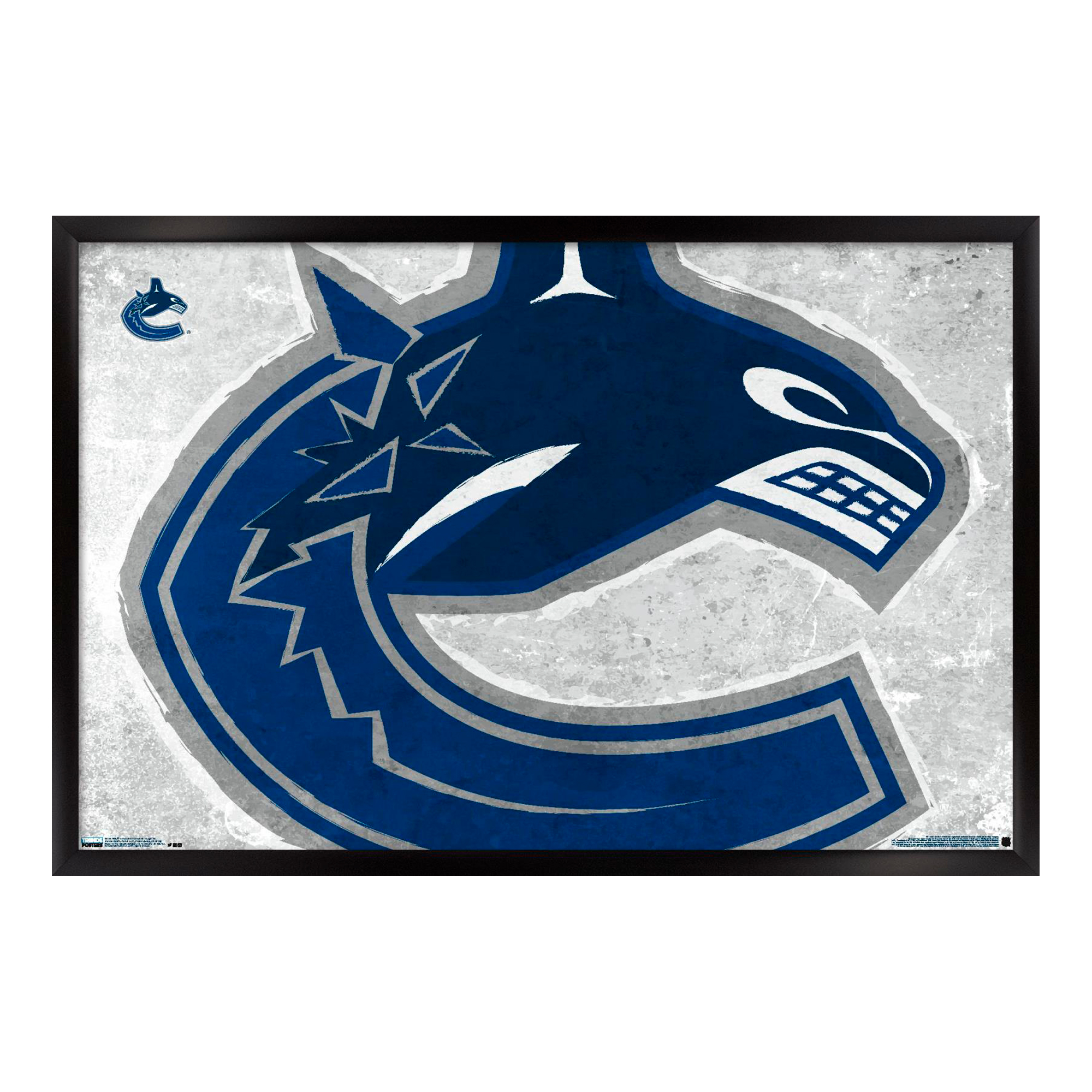 Vancouver Canucks 35.75'' x 24.25'' Framed Primary Logo Poster - Image 2
