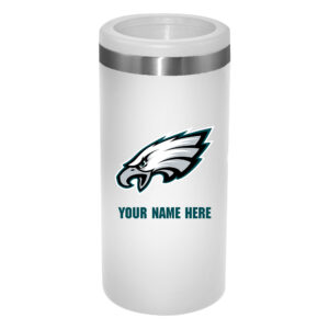 White Philadelphia Eagles 12oz. Personalized Slim Can Holder