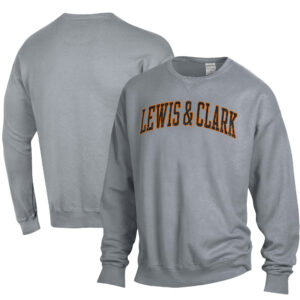 Men's ComfortWash Gray Lewis & Clark College Pioneers Garment Dyed Pullover Sweatshirt