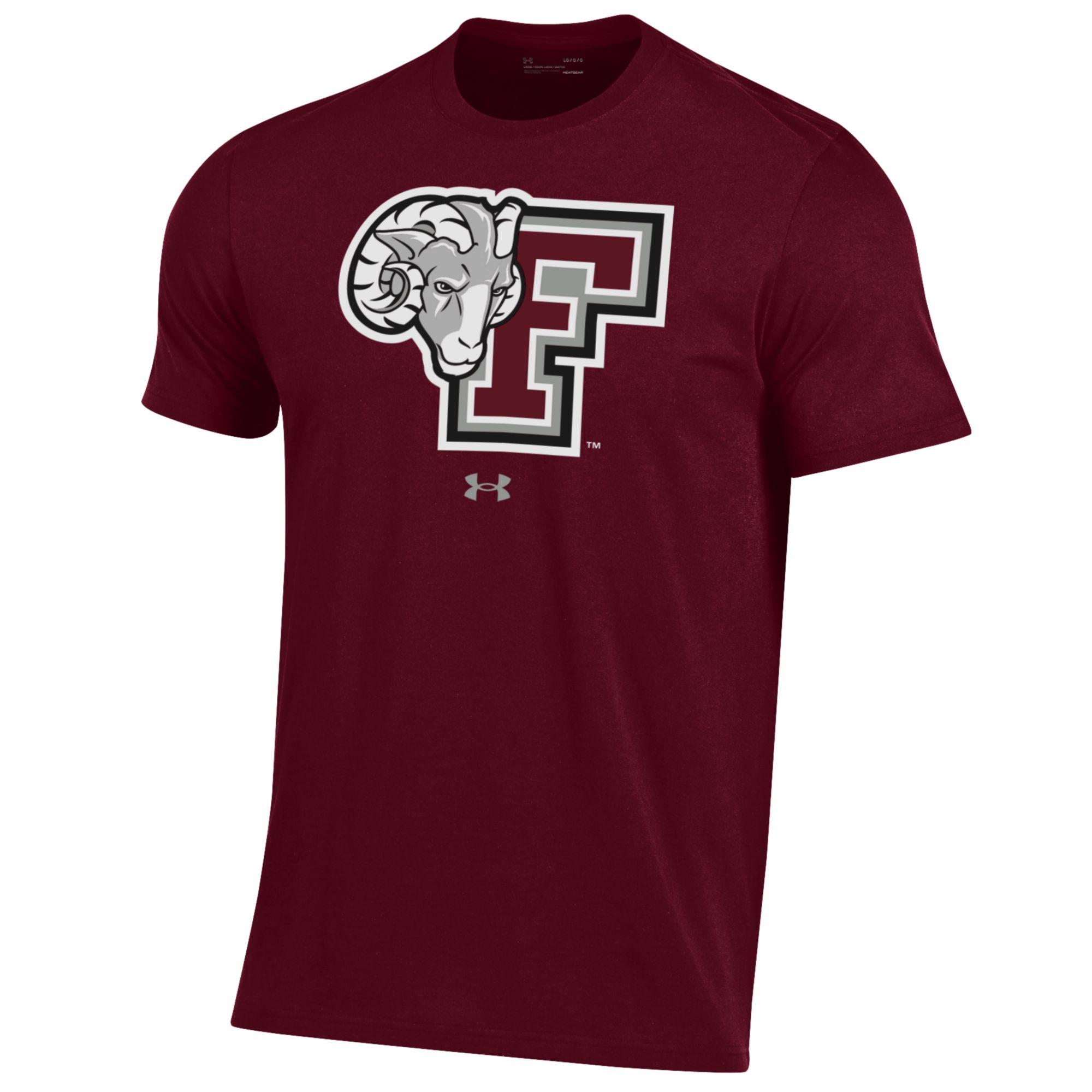 Men's Under Armour Maroon Fordham Rams Logo Performance T-Shirt - Image 3