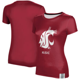 Women's Crimson Washington State Cougars Music T-Shirt