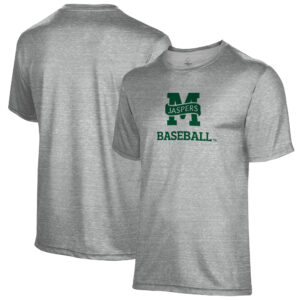 Men's Gray Manhattan Jaspers Baseball Name Drop T-Shirt