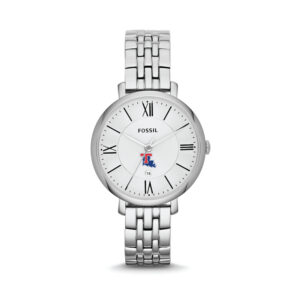 Women's Fossil Silver Louisiana Tech Bulldogs Jacqueline Stainless Steel Watch